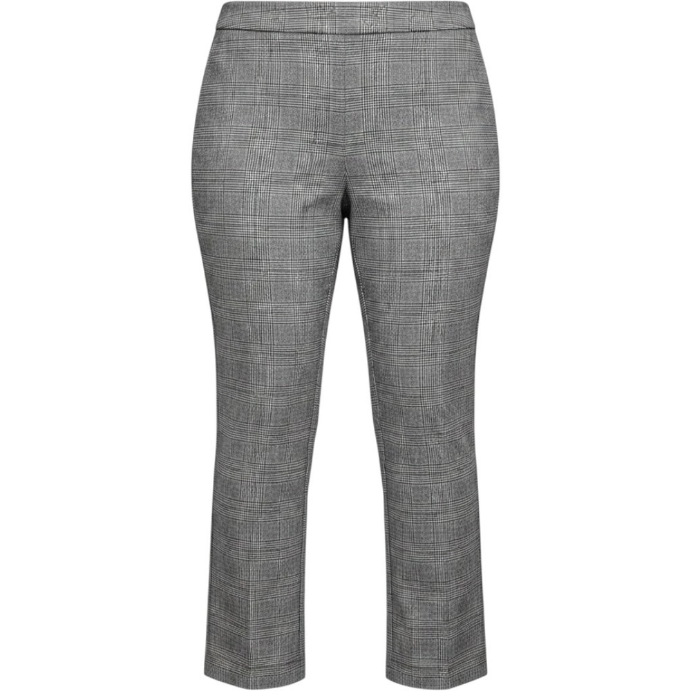 NYDJ Women's Plus 28W Crop Boot Elastic Waist Plaid Stretch Pants 50"Wx25"In NWT